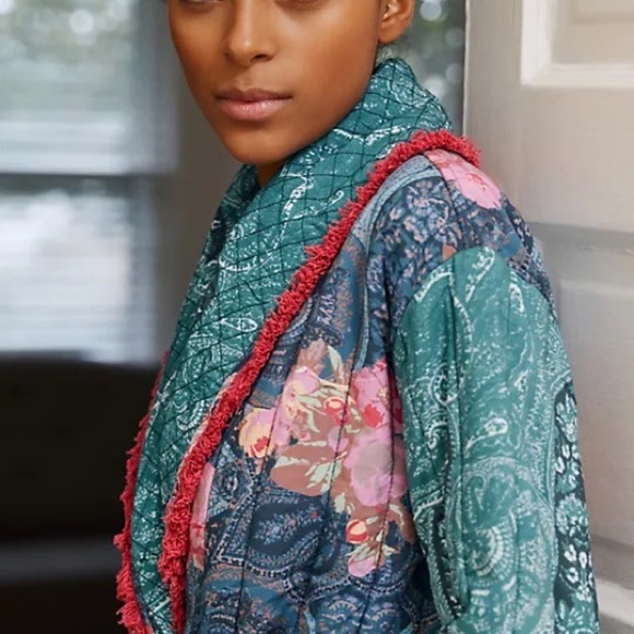 Anthropologie Quilted Robe XS/SM - Picture 3 of 5